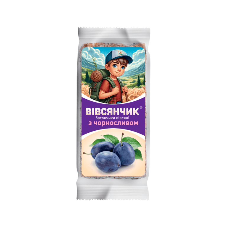 Батончик вівсяний з чорносливом, Вівсянчик ТМ — 1