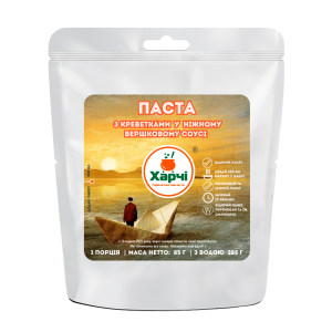 Паста з креветками у ніжному вершковому соусі